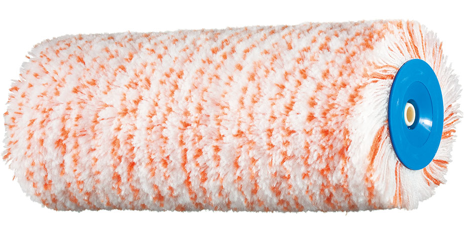 Profi-Farbwalze, Multicolor orange 100% Polyamid, diagonal thermofusioniert, 250mm