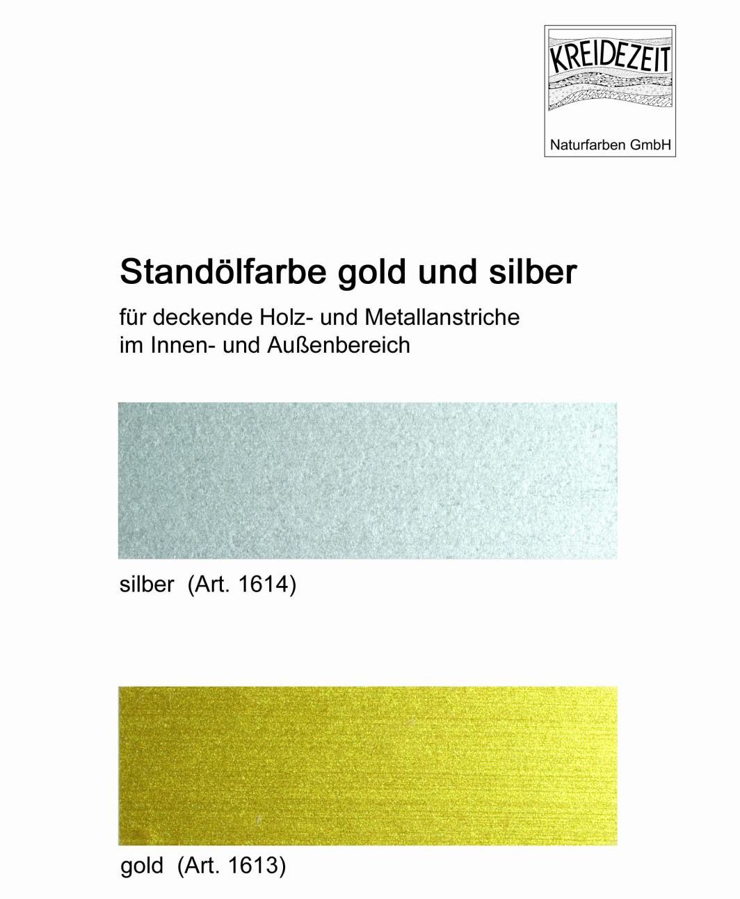 Standölfarbe, Schlussanstrich gold